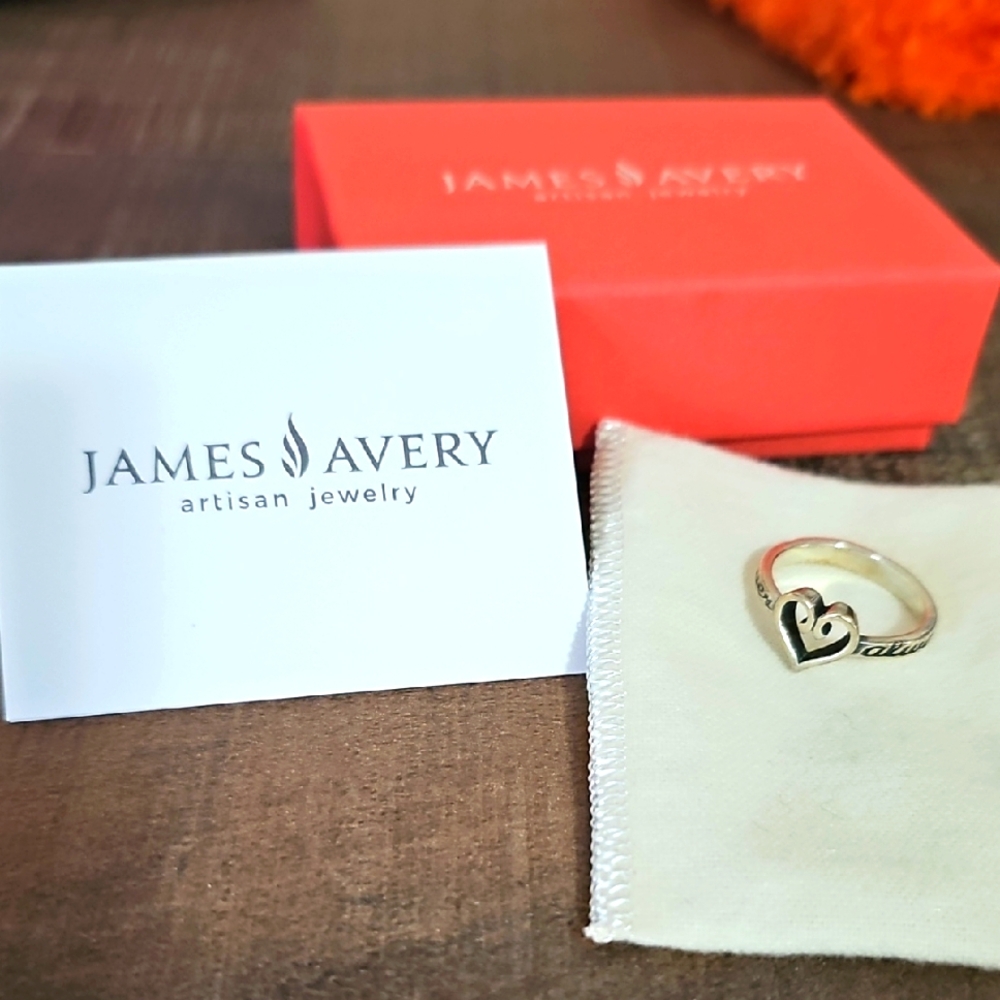 James Avery Silver Heart Ring